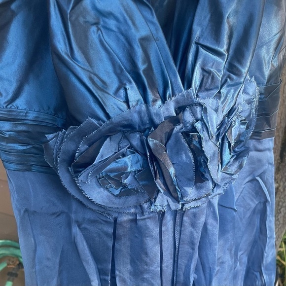 Rickie Freeman Teri Jon Silk Sleeveless Dress Size 8 – Floral Applique, Elegant - Picture 10 of 11